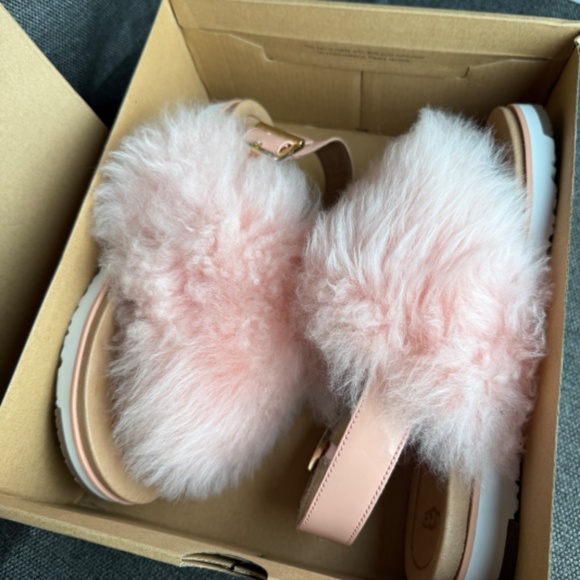 UGG Women's Holly Sunset Fluffy Sandals Size 8.5 - Picture 4 of 16